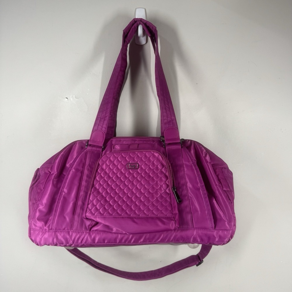 Lug PROPELLER Travel Duffel Bag Orchid Pink Nylon Weekender Carry All On - Picture 2 of 13
